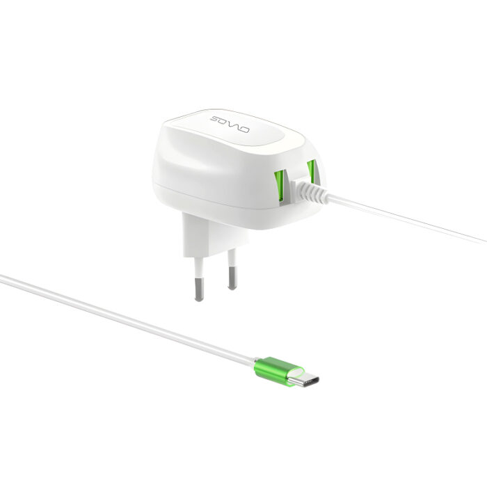 Sovo SG-75 Ready 3.4-Amp 2USB High Quallity Type-C Cable Fast Charger - Image 7