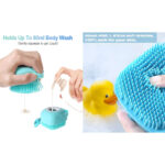 Set of 2 Soft Silicone Massage Bath Brushes with Soap Dispenser and Easy-Clean Design - Image 11