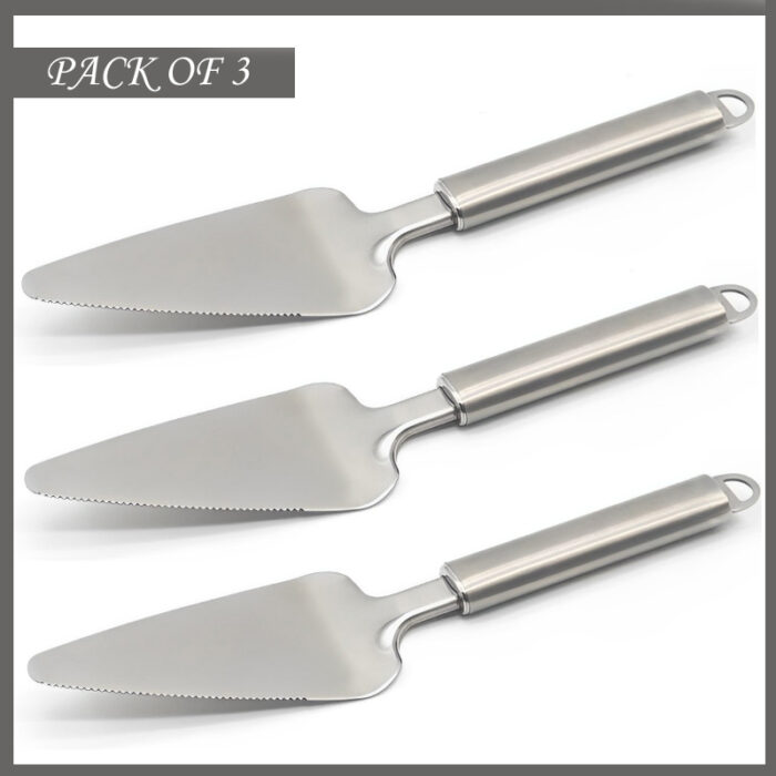 Pack Of 3 High-Quality Stainless Steel Cake And Pizza Servers - Image 1
