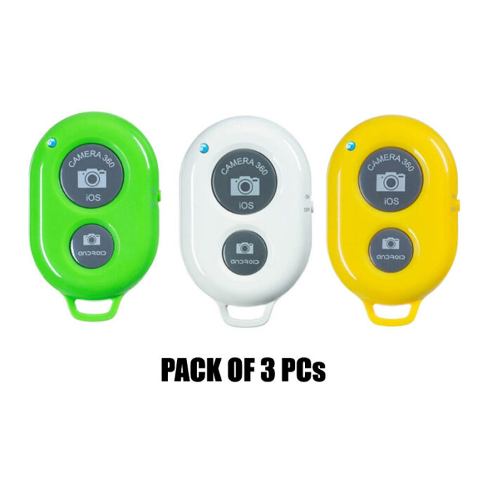 Pack Of 3 Easy Pair Mini Selfie Bluetooth Remote Shutter For All Smart Phones - Image 12