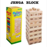 Classic Plain Jenga Wooden Puzzle Blocks Stacking Game 48 Pcs For Toddlers