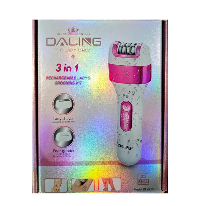 DL-6021 Daling 3-In-1 Rechargeable Grooming Kit For Women - Image 1