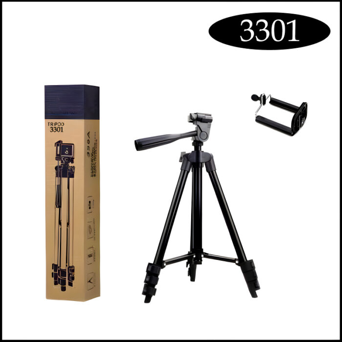 3301 Multi-Functional Professional Lightweight Portable Tripod Stand For Mobile Phones And Cameras - Image 1