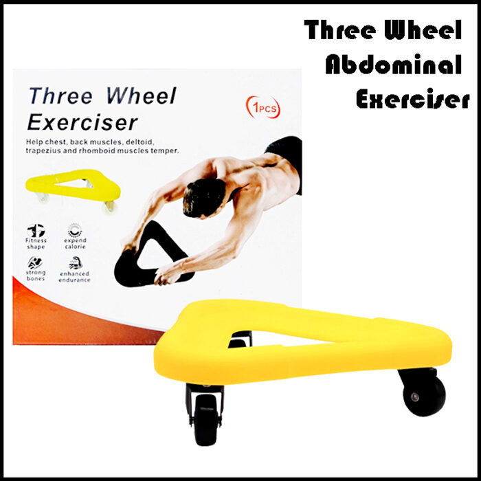 Three-Wheel Abdominal Exerciser – High-Quality Core Workout Equipment for Home Use - Image 1