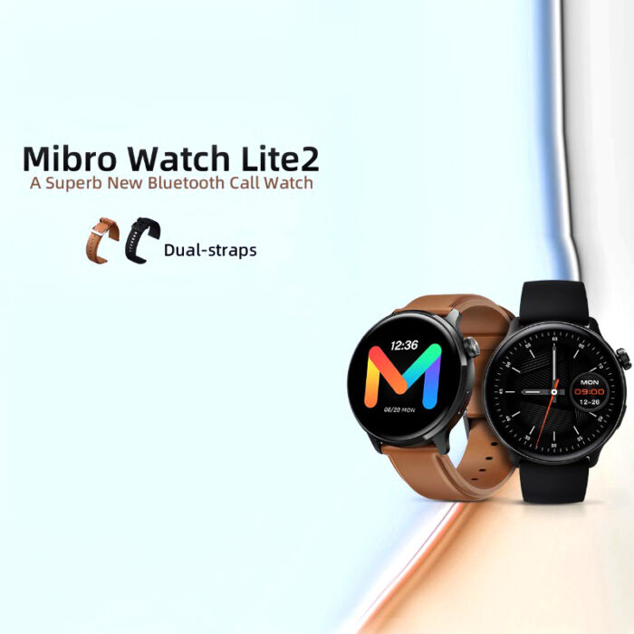 Mibro Lite 2 Dual-Core Main Chip 1.3" Amoled HD Display Bluetooth Calling Smartwatch With Dual Straps - Image 1