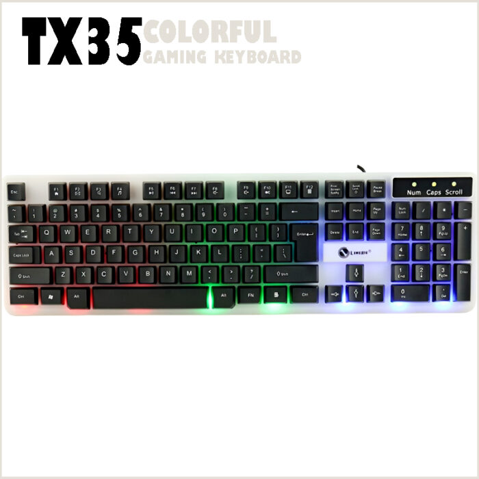 TX35 Limeide RGB Suspension Backlit Lightweight Luminous Wired Gaming Keyboard - Image 19