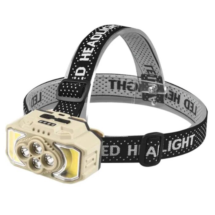 USB Rechargeable LED Miner's Headband Flashlight Lighted with Sensor Camping Work Light HX-815S / G75-040B5 - Image 5